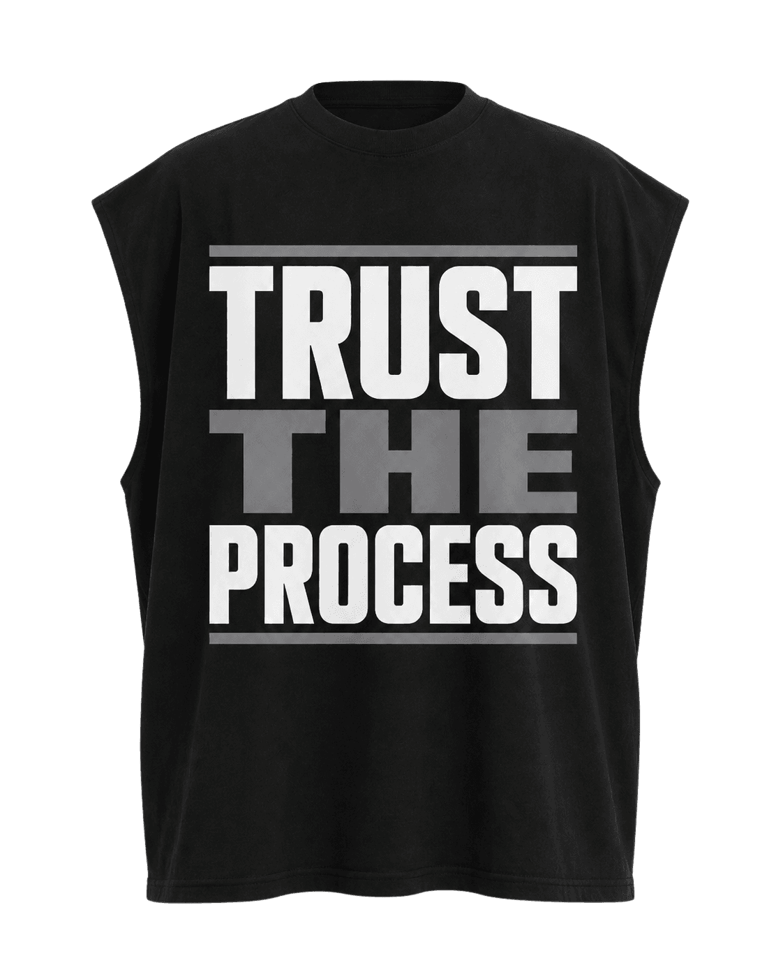 Premium Sleeveless Oversized T-Shirt | TRUST THE PROCESS